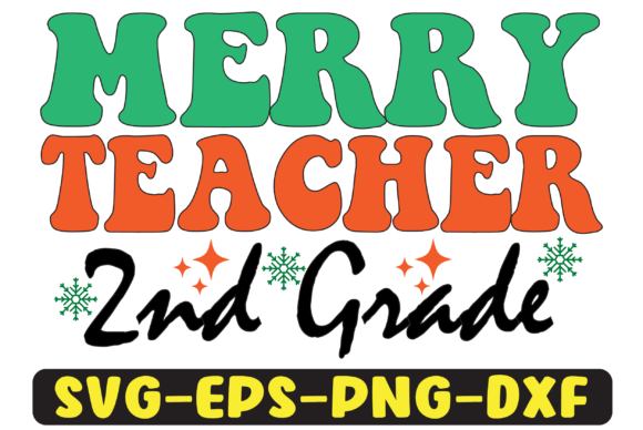 Reviewing 2nd Grade Merry Teacher Png Sublimation